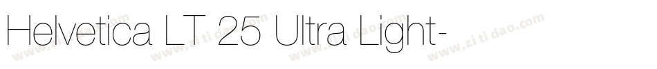 Helvetica LT 25 Ultra Light字体转换